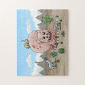 居心地の良い可愛いファンタジー恐竜 ジグソーパズル (縦)