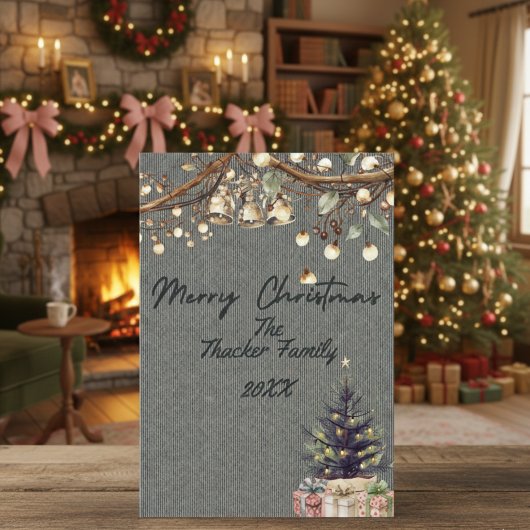 居心地の良い可愛い素朴クリスマスカード シーズンカード