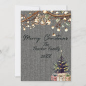 居心地の良い可愛い素朴クリスマスカード シーズンカード (正面)