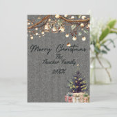 居心地の良い可愛い素朴クリスマスカード シーズンカード (スタンド正面)