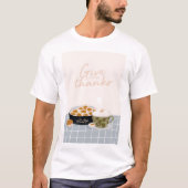 居心地の良い夜をありがとう 秋のスイーツ Tシャツ (正面)
