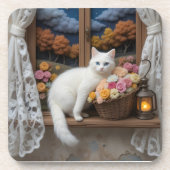 居心地の良い夜間の窓のシーン コースター (正面)