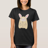 居心地の良い太ったバニー Tシャツ (正面)