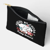 居心地の良い子犬の夢 – ホットチョコレートとクリスマス アクセサリーポーチ (見開き)