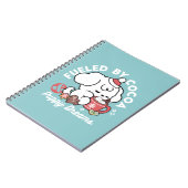 居心地の良い子犬の夢 – ホットチョコレートとクリスマス ノートブック (左側)