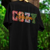 居心地の良い季節のカラフルなチェック柄の秋の美学 Tシャツ