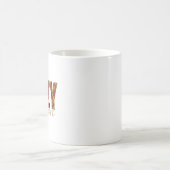 居心地の良い季節のチェック柄ヒョウ柄 秋の気配 コーヒーマグカップ (中央)