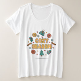 居心地の良い季節のホリデー要素 - スタイルB プラスサイズTシャツ