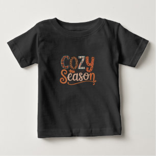 居心地の良い季節 レトロな秋 ありがたい感謝祭 ベビーTシャツ