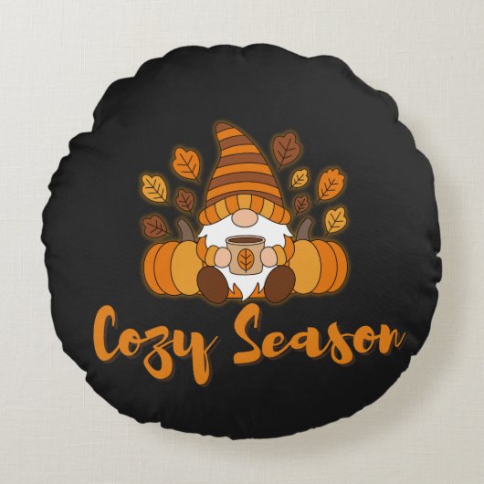 居心地の良い季節 | 秋美学デザイン秋の値リスト ラウンドクッション (正面)