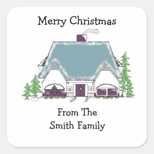 居心地の良い家の住所変更 スクエアシール (正面)