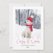 居心地の良い家族とペットフォトウィンターハット&スカーフ シーズンカード (正面)