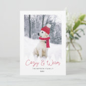 居心地の良い家族とペットフォトウィンターハット&スカーフ シーズンカード (スタンド正面)