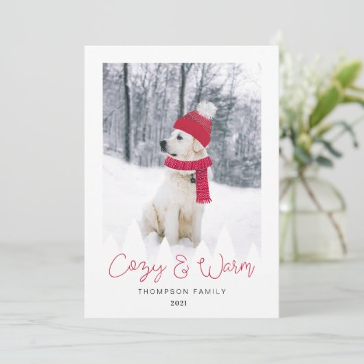 居心地の良い家族とペットフォトウィンターハット&スカーフ シーズンカード (スタンド正面)