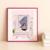 居心地の良い家、ファッションのイラスト ポスター