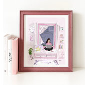 居心地の良い家、ファッションのイラスト ポスター