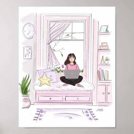 居心地の良い家、ファッションのイラスト ポスター (正面)