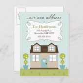 居心地の良い小さな家の動くアナウンス 案内ポストカード (正面/裏面)
