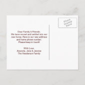 居心地の良い小さな家の動くアナウンス 案内ポストカード (裏面)