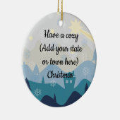 居心地の良い州または町のクリスマスウィッシュオーナメント セラミックオーナメント (右)