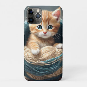 「居心地の良い幼児：子猫のウールリトリート」 iPhone 11 PROケース