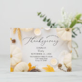 居心地の良い感謝祭かぼちゃディナー 招待状 (スタンド正面)