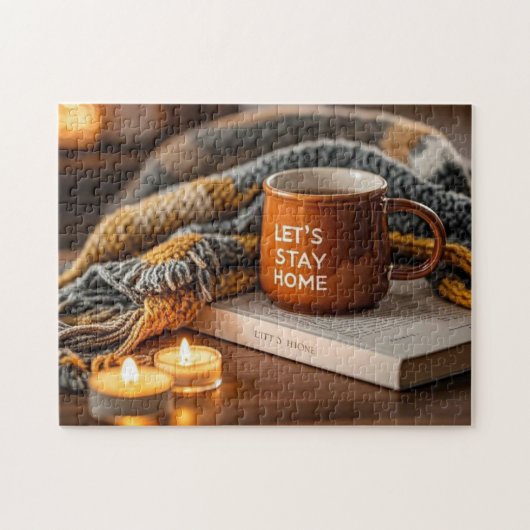 居心地の良い暖かいキャンドルライト夕べ ジグソーパズル (横)