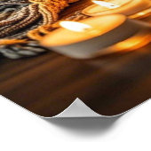 居心地の良い暖かいキャンドルライト夕べ ポスター (角)