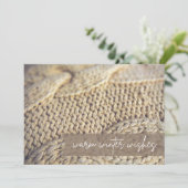 居心地の良い暖かい冬のウィッシュクライアントハッピーホリデーズカード (スタンド正面)