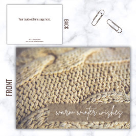 居心地の良い暖かい冬のウィッシュクライアントハッピーホリデーズカード