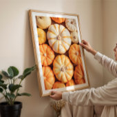 居心地の良い暖かい秋カボチャ写真の農家のウォールアート ポスター