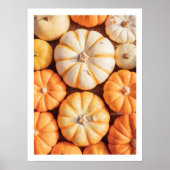居心地の良い暖かい秋カボチャ写真の農家のウォールアート ポスター (正面)
