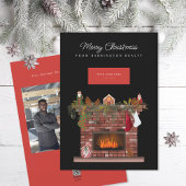 居心地の良い暖炉のビジネスロゴ シーズンカード