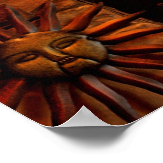 居心地の良い暖炉 ポスター (角)