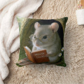 居心地の良い木の穴の文筆のネズミ クッション (ブランケット)