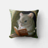 居心地の良い木の穴の文筆のネズミ クッション (正面)