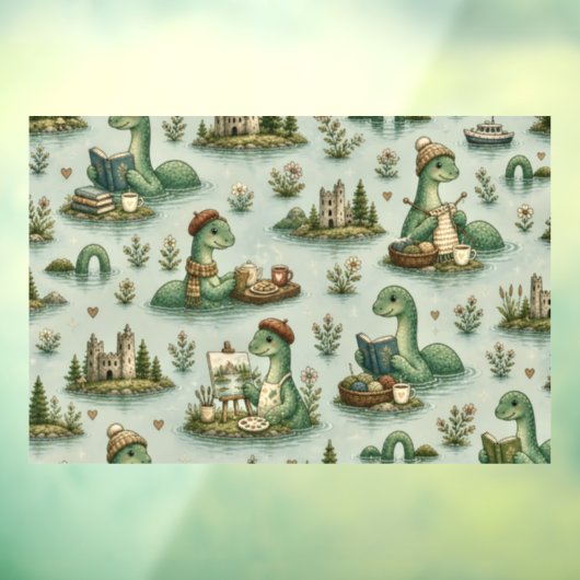 居心地の良い未知の生物 ネッシー ネス湖のモンスター 趣味  ウィンドウサイン (シート3)
