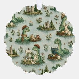 居心地の良い未知の生物 ネッシー ネス湖のモンスター 趣味 オーナメントカード