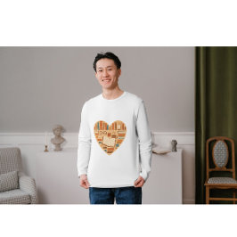 居心地の良い本の愛好家ハート | 読書の美的デザイン f tシャツ