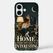 居心地の良い本好きの猫と面白い内向的な人のためのiPhoneケース Case-Mate iPhoneケース (裏面)