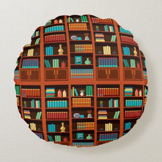 居心地の良い本棚 ラウンドクッション (正面)