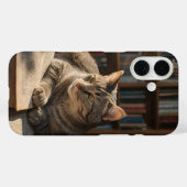 居心地の良い本猫 Case-Mate iPhoneケース (裏面 (横))