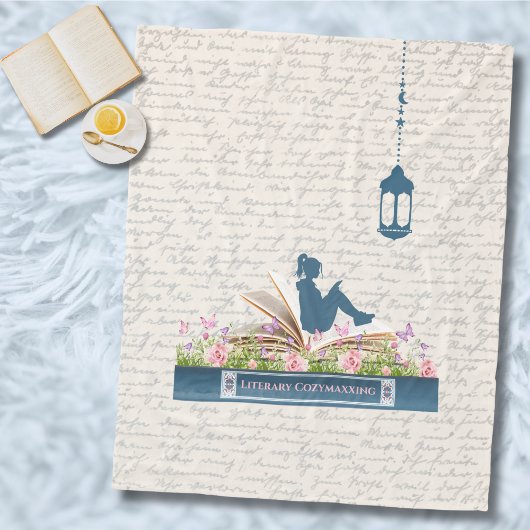 居心地の良い本読虫のヌック毛布 フリースブランケット