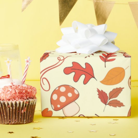 居心地の良い栗と離れシームレームラッピング紙 ラッピングペーパー (誕生日パーティー)