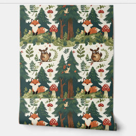 居心地の良い森のキノコと野生動物の皮とスティック 壁紙