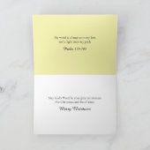 居心地の良い極熊のバイブル読クリスチャン・クリスマス シーズンカード (内部)