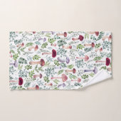 居心地の良い水の色のキノコのパターン バスタオルセット (ハンドタオル)