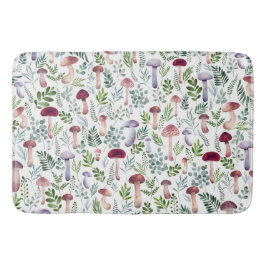 居心地の良い水の色のキノコのパターン バスマット