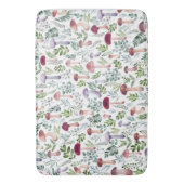 居心地の良い水の色のキノコのパターン バスマット (正面縦)