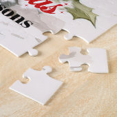 居心地の良い水の色サンタポストとクリスマスシーン ジグソーパズル (側面)